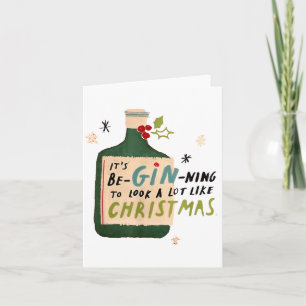 It's Beginning To Look A Lot Like Tails Funny Chri Card