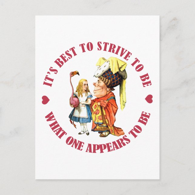 IT'S BEST TO BE WHAT ONE APPEARS TO BE POSTCARD (Front)