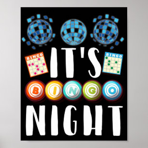 It'S Bingo Night Funny Lucky Gambling Poster