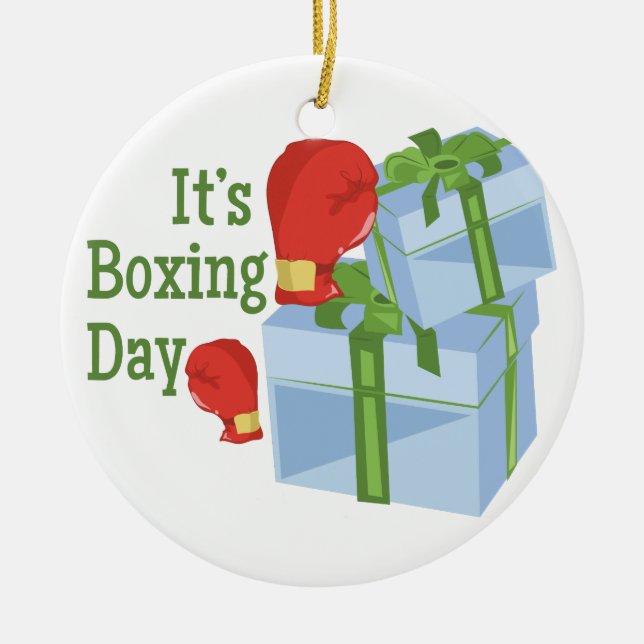 Its Boxing Day Ceramic Ornament (Front)