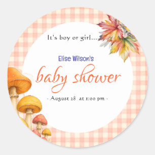 It's boy or girl fairytale baby shower  classic round sticker