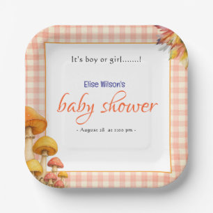 It's boy or girl fairytale baby shower  paper plate