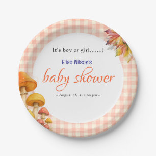 It's boy or girl fairytale baby shower  paper plate