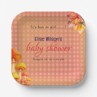 It's boy or girl fairytale baby shower  paper plate
