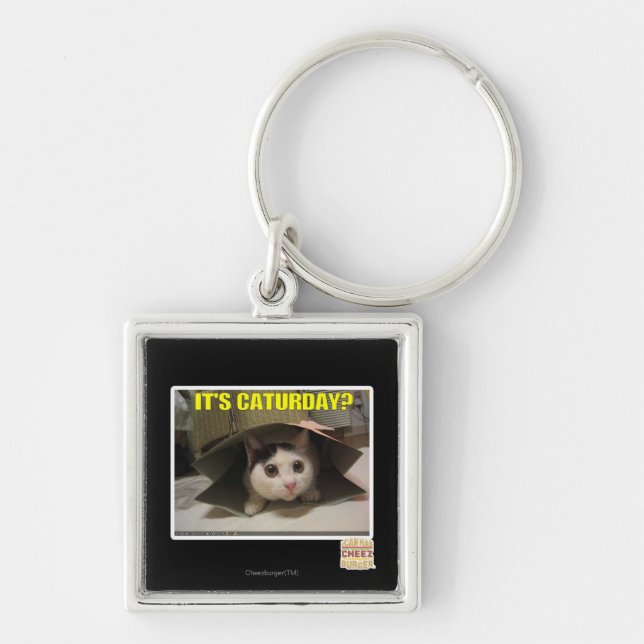 It's Caturday? Key Ring (Front)