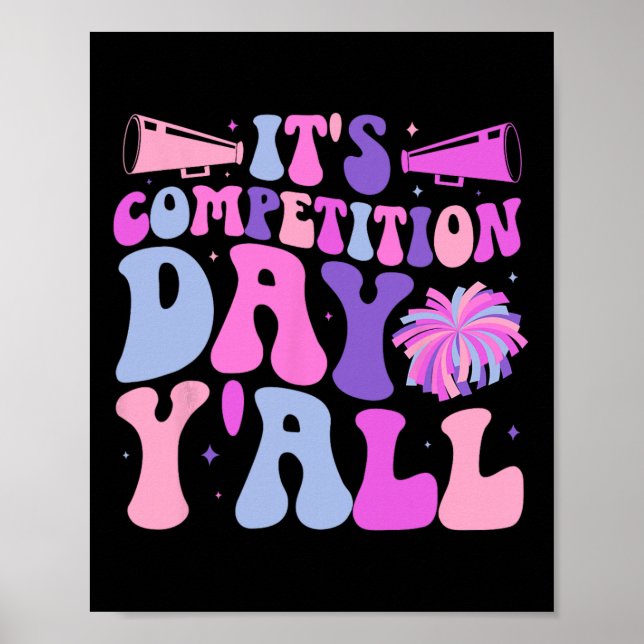 It's Cheer Competition Day Cheerleading Comp Day C Poster (Front)