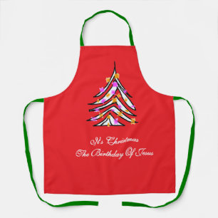 It's Christmas Birthday Of Jesus Red Apron