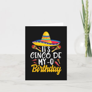 It's Cinco De My-o Birthday Cinco De Mayo Fiesta P Card