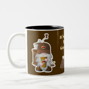 It's Coffee Time, Gnomies! Two-Tone Coffee Mug