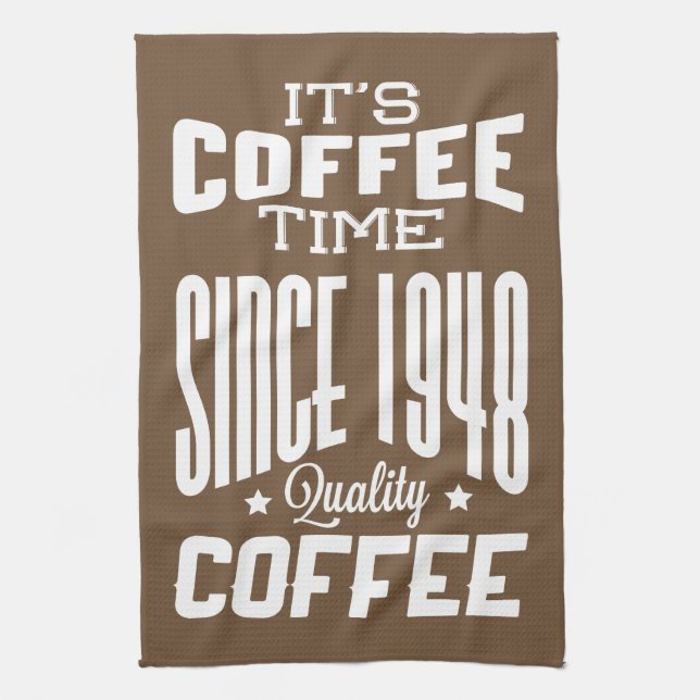 It's Coffee Time | Quality Coffee Tea Towel (Vertical)