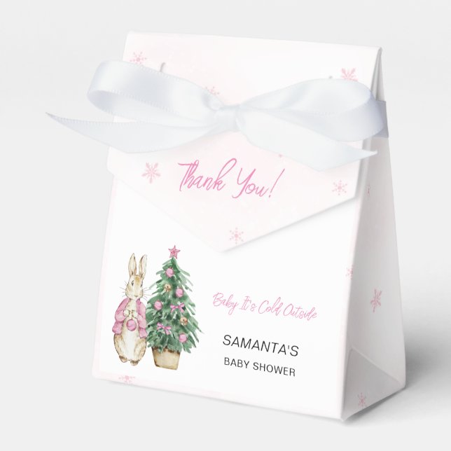 It's Cold Outside Baby Shower Favour Box (Front Side)