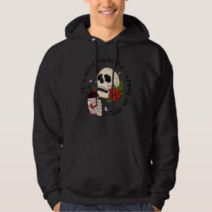 It's Cold Outside Like Me Heart Skull Coffee Lover Hoodie
