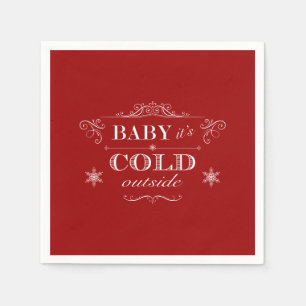 It's Cold Outside Winter Celebration Napkin