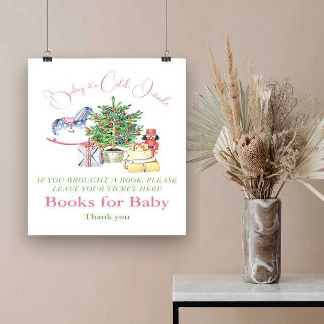 It's Cold Outside Winter Girl Book for Baby Shower Poster (Creator Uploaded)
