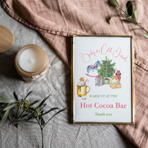 It's Cold Outside Winter Hot Cocoa Bar Baby Shower Poster