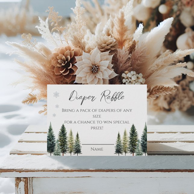 It's Cold Outside Winter Wonderland Diaper Raffle Enclosure Card (Creator Uploaded)