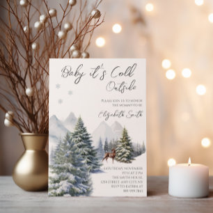 It's Cold Outside Winter Wonderland Gender Neutral Invitation