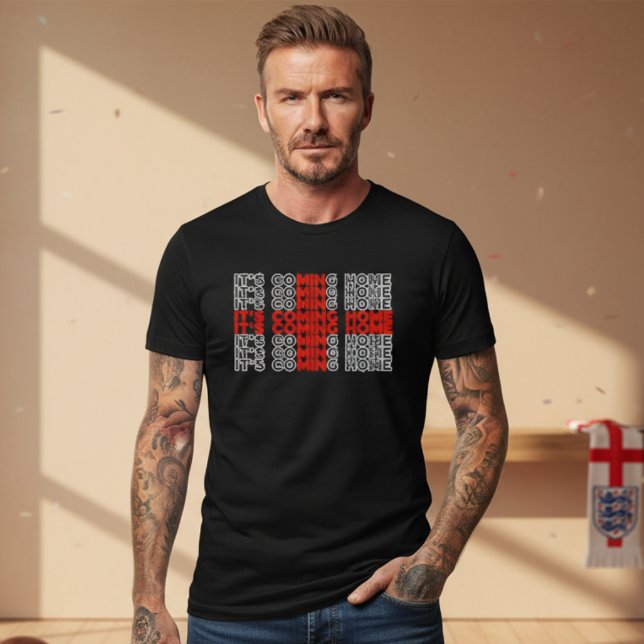 It's Coming Home England Football Fan T-Shirt (It's Coming Home England Football Fan Typography T-Shirt)