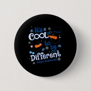 It's Cool Christmas To Be Different - Autism Aware 6 Cm Round Badge