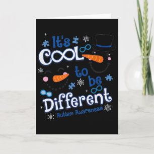 It's Cool Christmas To Be Different - Autism Aware Card