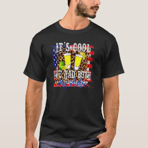 It's Cool I've Had Both My Shots America Flag Leop T-Shirt