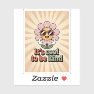 Its Cool To Be Kind Retro Flower Thumbs Up Kindnes