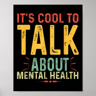 Its Cool To Talk About Mental Health Awareness Aes Poster