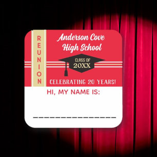 It's Customised! Class Reunion Name tag Sticker