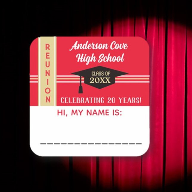 It's Customised! Class Reunion Name tag Sticker (Creator Uploaded)