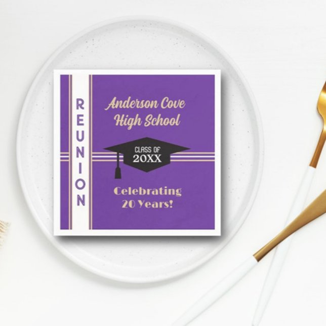 It's Customised! Trendy Class Reunion  Napkin (Creator Uploaded)
