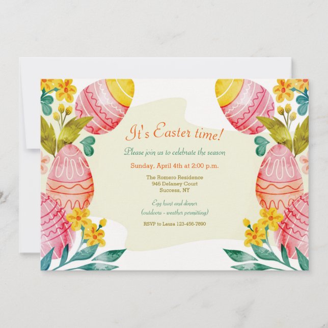 It's Easter Time Invitation (Front)