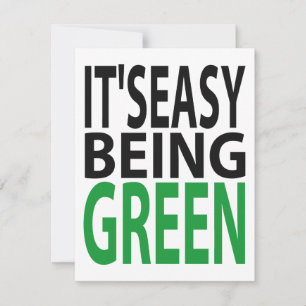 it's easy being green invitation