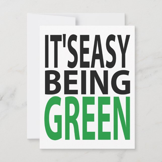 it's easy being green invitation (Front)