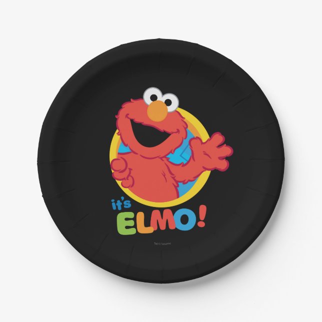 It's Elmo Paper Plate (Front)