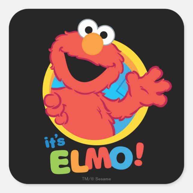 It's Elmo Square Sticker (Front)