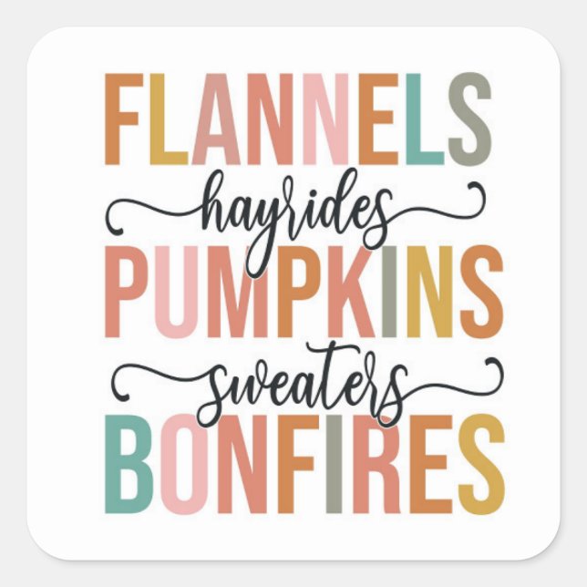 It's Fall Again Square Sticker (Front)