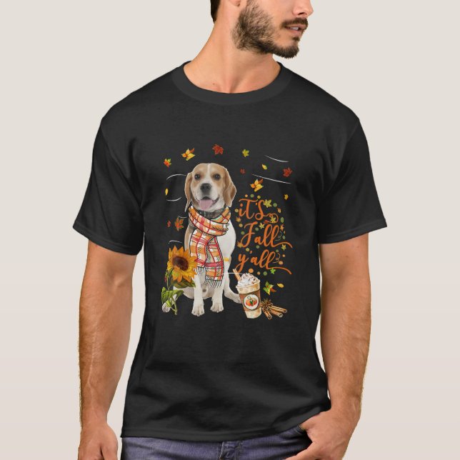 It's Fall Y All LEMON Dog Thanksgiving Halloween T-Shirt (Front)