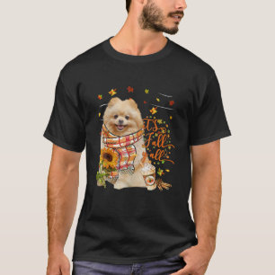 It's Fall Y All Pomeranian Dog Thanksgiving T-Shirt
