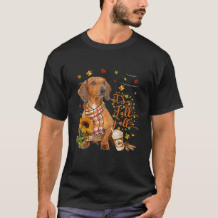 It's Fall Y All Red Dachshund Dog Thanksgiving T-Shirt