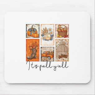 It's Fall Y'all Autumn Pumpkin Season Halloween Th Mouse Pad