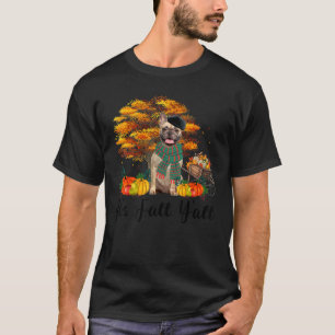 It's Fall Y'all Bulldog Dog Thanksgiving Hallowee T-Shirt