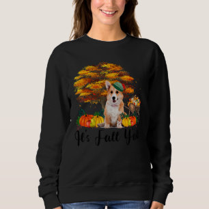 It's Fall Y'all Corgi Dog  Thanksgiving Halloween  Sweatshirt