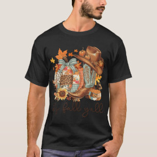 It'S Fall Y'All Cowboy Boots Pumpkin  T-Shirt