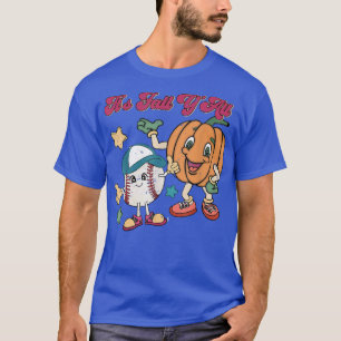 Its Fall Yall Cute Baseball Pumpkin Hello Fall Aut T-Shirt