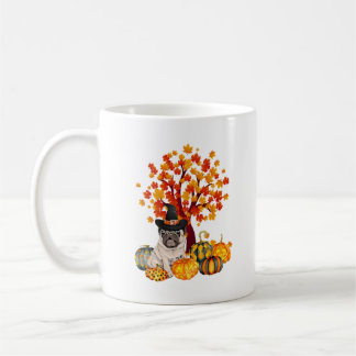 It's Fall Y'all Cute Pug Pumpkin Autumn Tree Fall  Coffee Mug