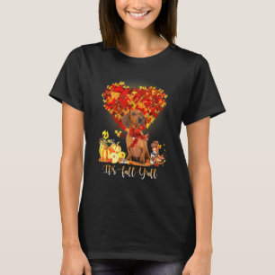 It's Fall Y'all Dachshund Dog Thanksgiving Hallow T-Shirt