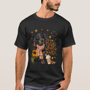 It's Fall Y'all Dachshund Dog Thanksgiving Hallowe T-Shirt