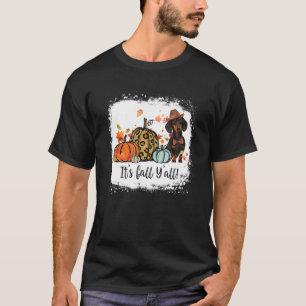 It's Fall Y'all Dachshund Pumpkin Dog Halloween T-Shirt