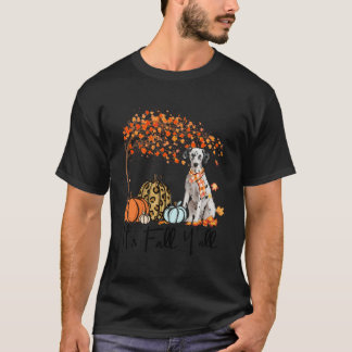 It'S Fall Y'All Dalmatian Dog Lover Pumpkin Autumn T-Shirt