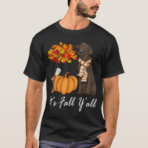Its Fall Yall Fall Tees For Women Chocolate Lab Fo